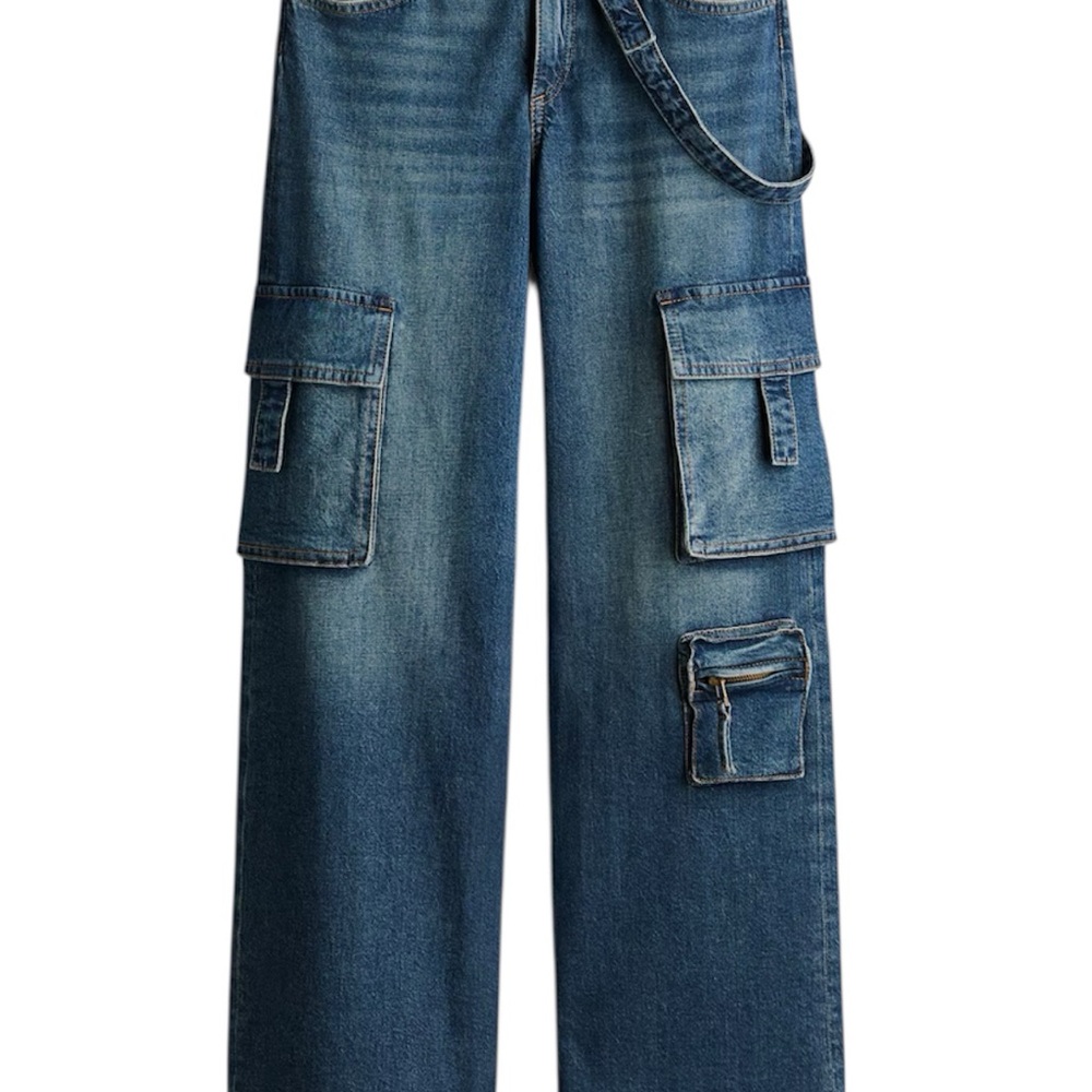 H&M Kids Dark Blue Cargo Jeans